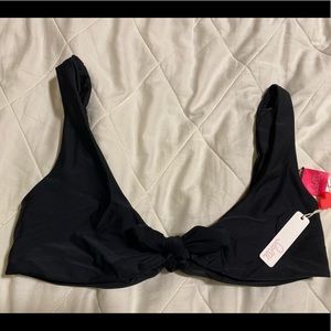 Lolli Swim Black Tie Front Top NWT size Small